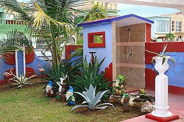 Vista de los jardines