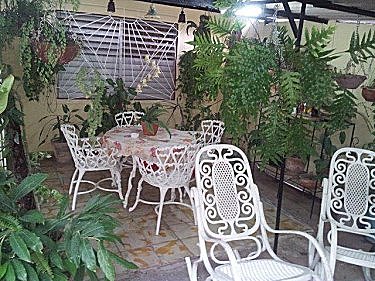 Patio del hostal Willy y Aurora