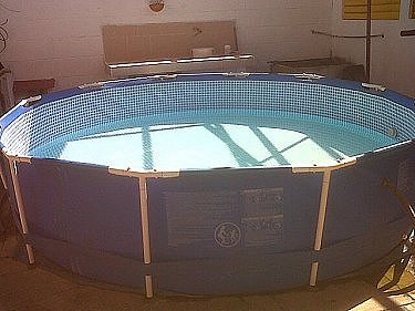 Piscina en el patio