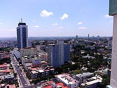 Vistas hacia el Hotel Habana Libre
