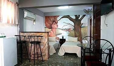 Habitacion con las camas separadas