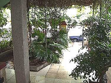 Vista desde la puerta de la casa hacia la calle
